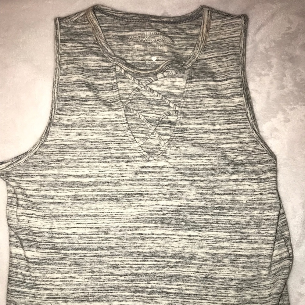 Hollister Gray Lace up top ONLY USED ONCE!